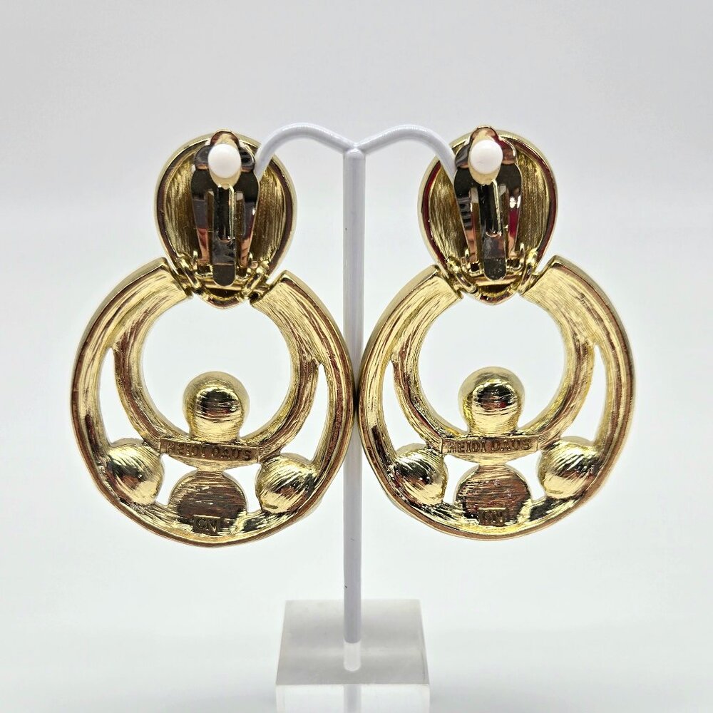 Heidi Daus Taos Chic Clip On Earrings – Turquoise & Coral Statement Earrings - Picture 10 of 11